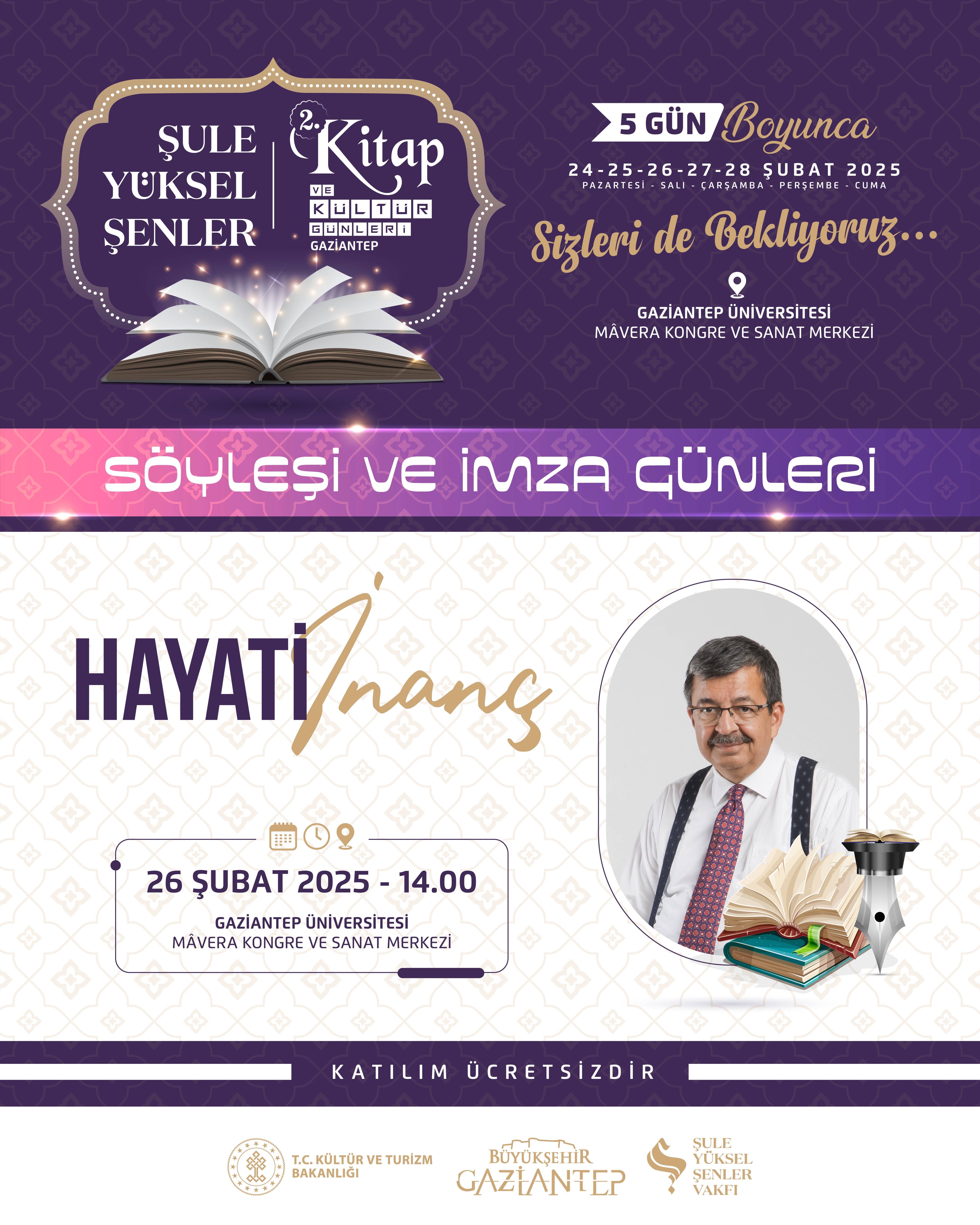 Şule Yüksel Şenler 2. Kitap ve Kültür Günleri - Gaziantep