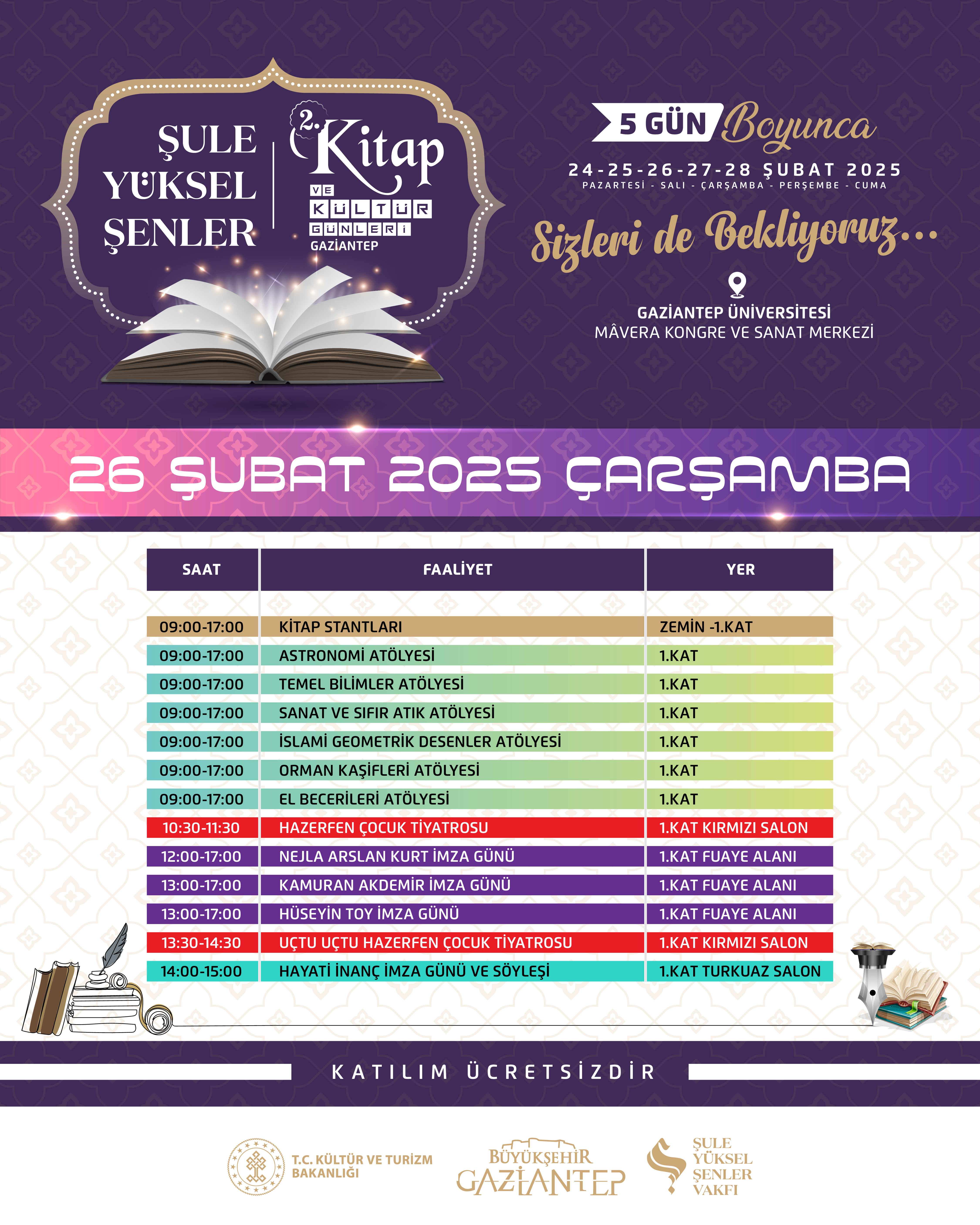 Şule Yüksel Şenler 2. Kitap ve Kültür Günleri - Gaziantep
