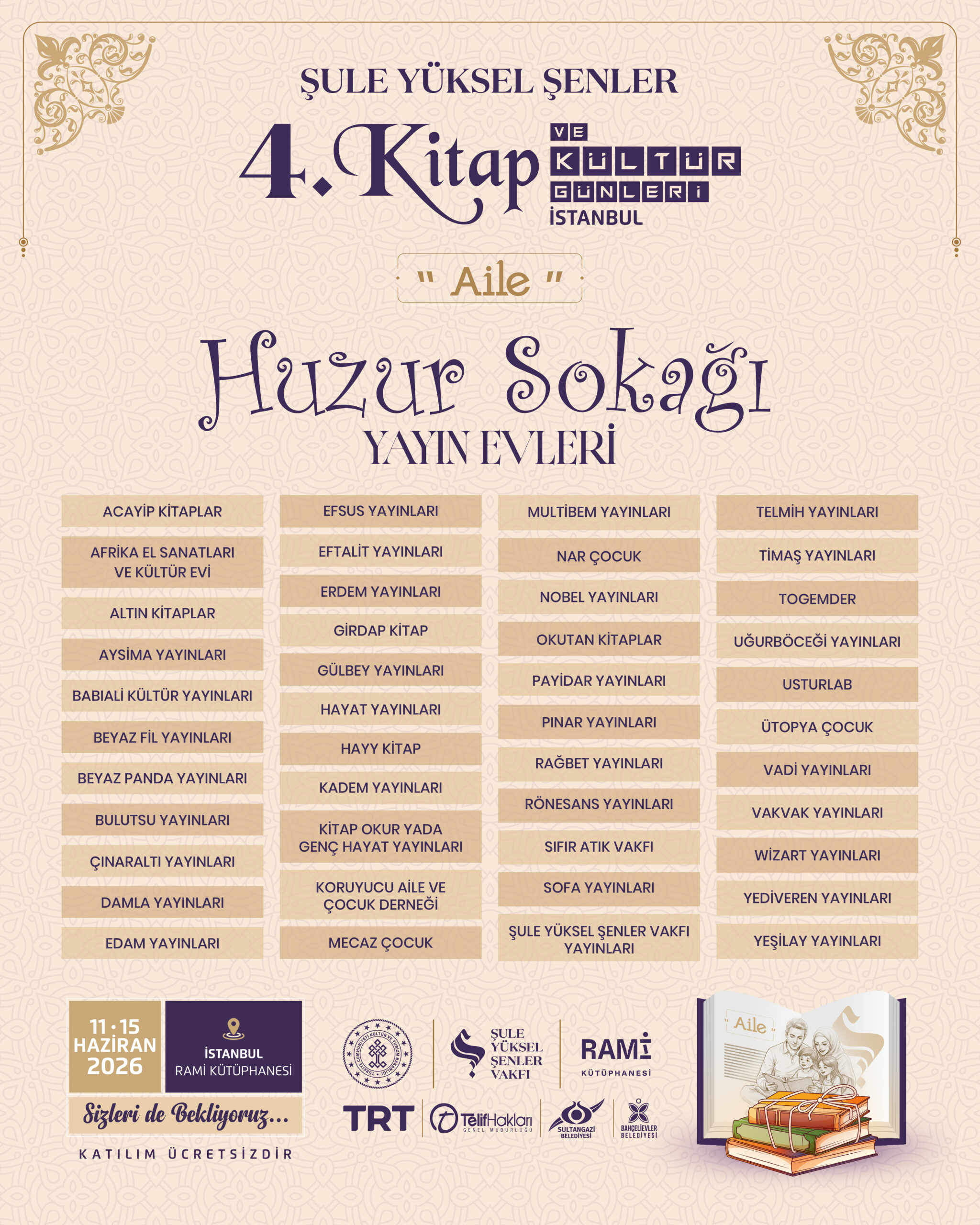 Şule Yüksel Şenler 4. Kitap ve Kültür Günleri Başlıyor