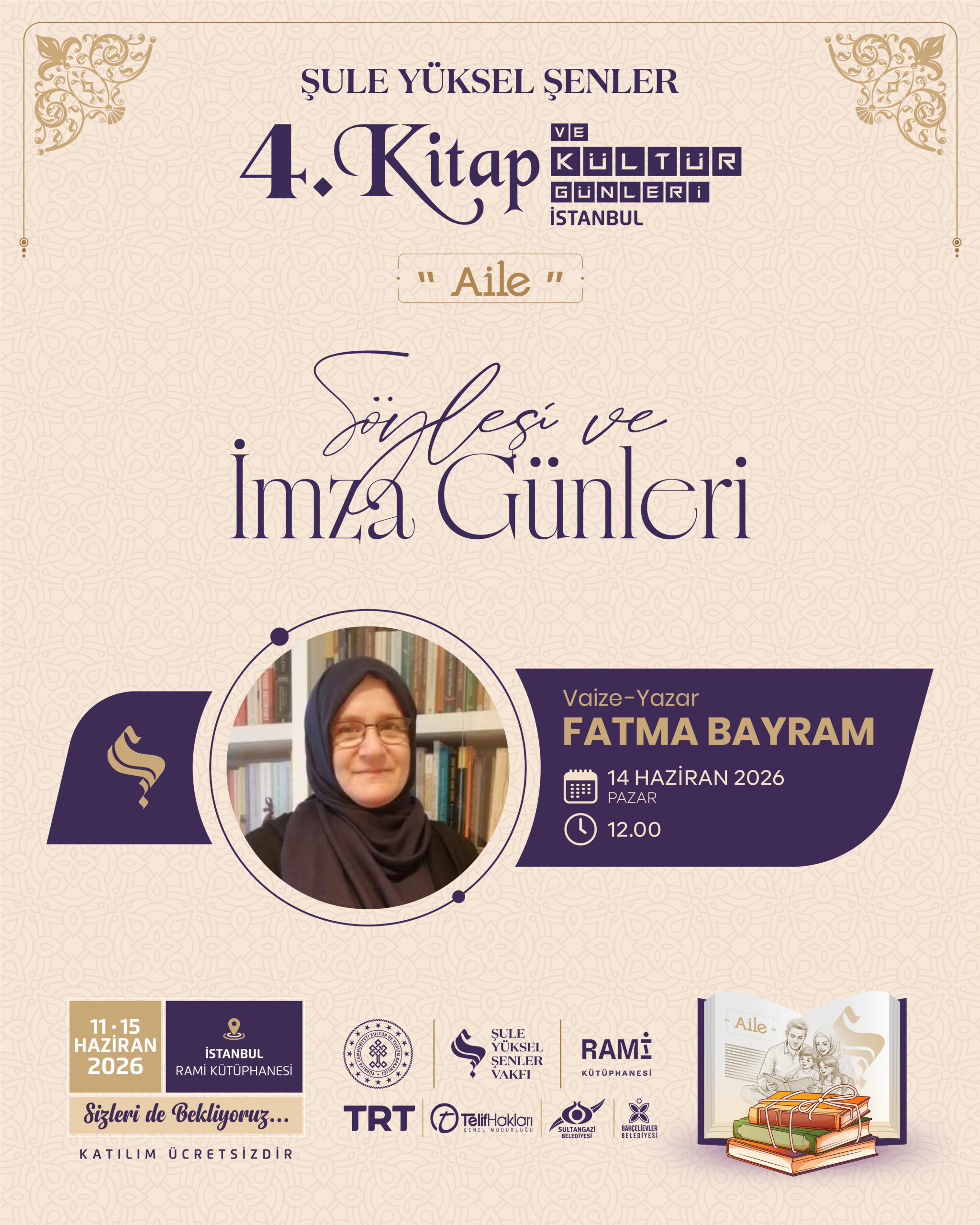 Şule Yüksel Şenler 4. Kitap ve Kültür Günleri Başlıyor